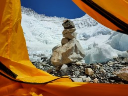 Vedere dincort dintabara Everest, Nepal, Himalaya